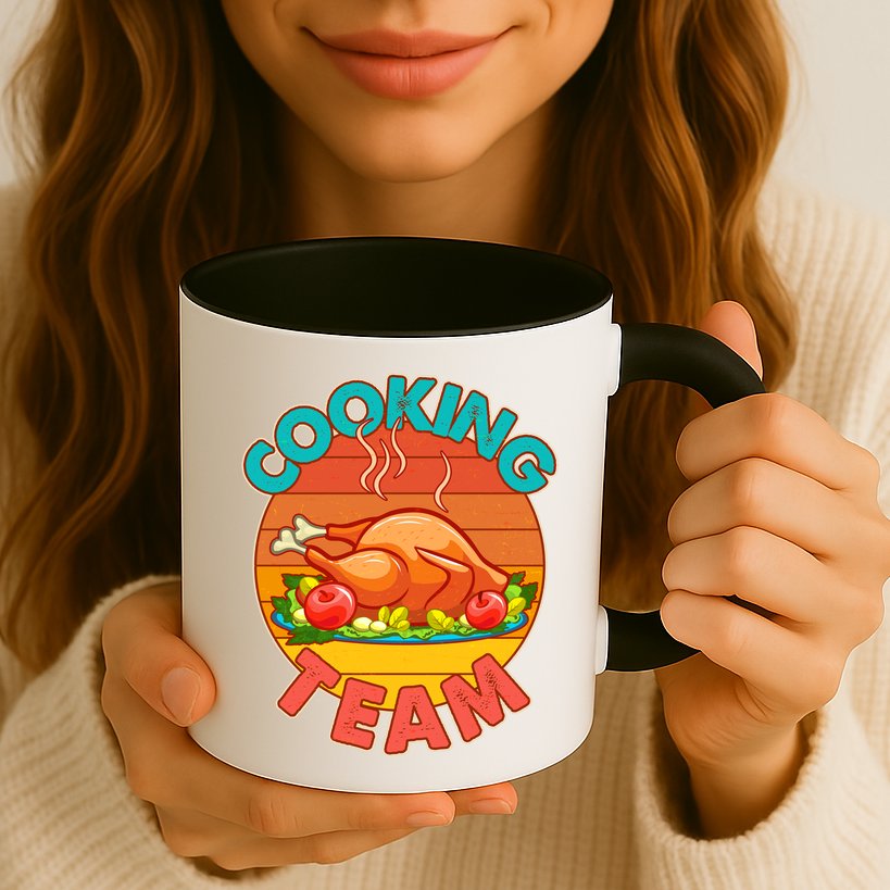 Vintage Cooking Team Emblem Mug