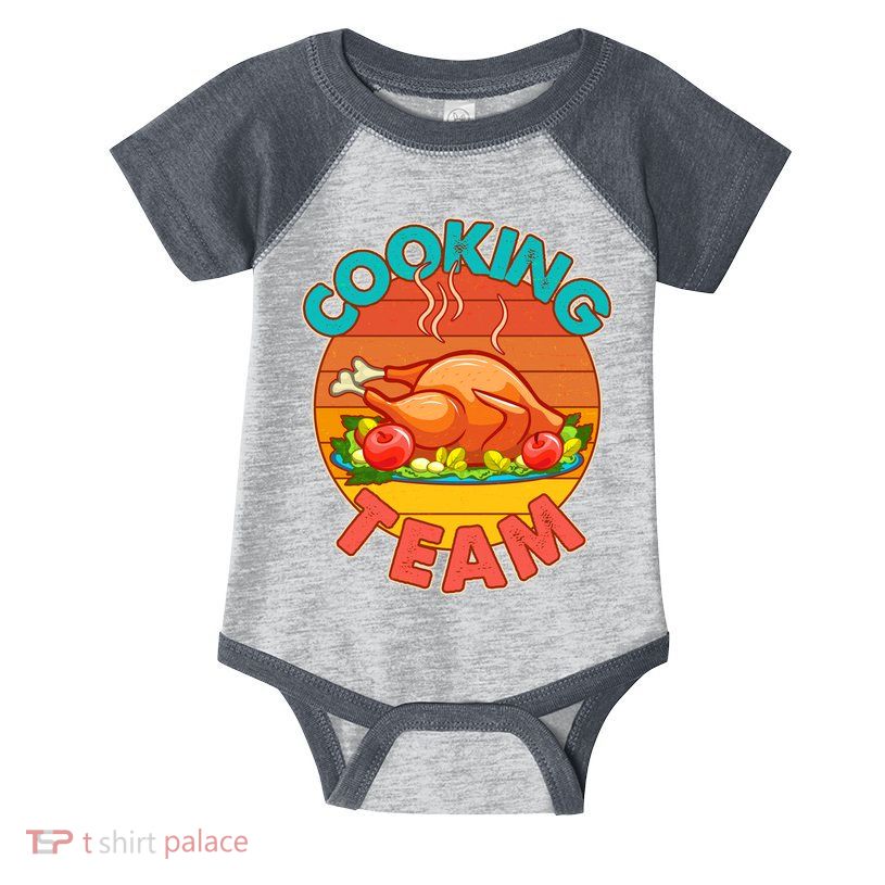 Vintage Cooking Team Emblem Infant Baby Jersey Bodysuit