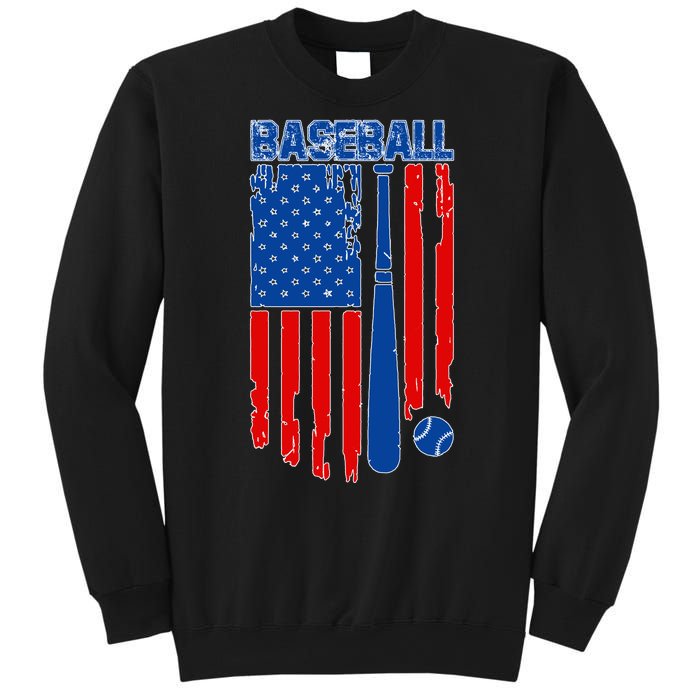 Vintage Cool Baseball American Flag Sweatshirt