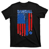 Vintage Cool Baseball American Flag T-Shirt