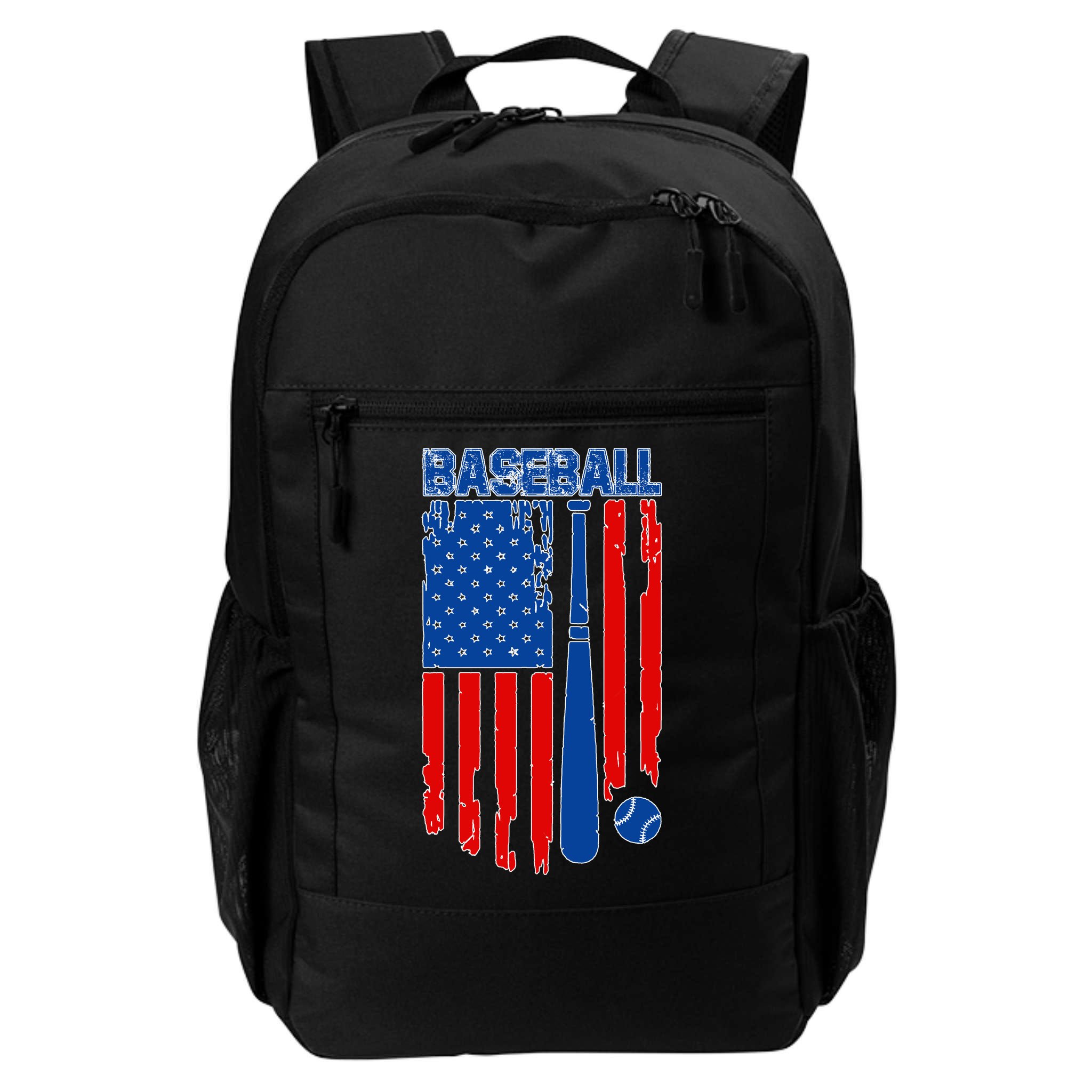 Vintage Cool Baseball American Flag Backpack