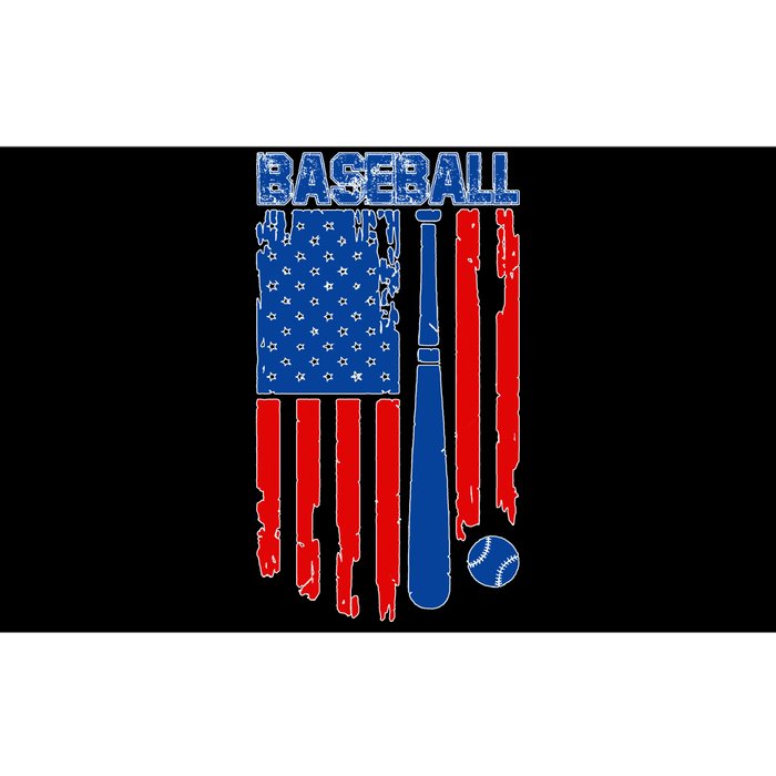 Vintage Cool Baseball American Flag Bumper Sticker