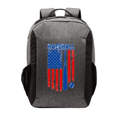 Vintage Cool Baseball American Flag Vector Backpack