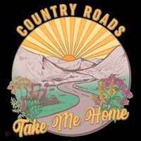 Vintage Country Roads Take Me Home  7-Panel Snapback Hat