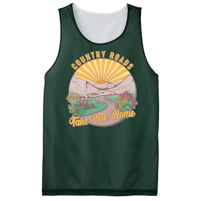 Vintage Country Roads Take Me Home  Mesh Reversible Basketball Jersey Tank