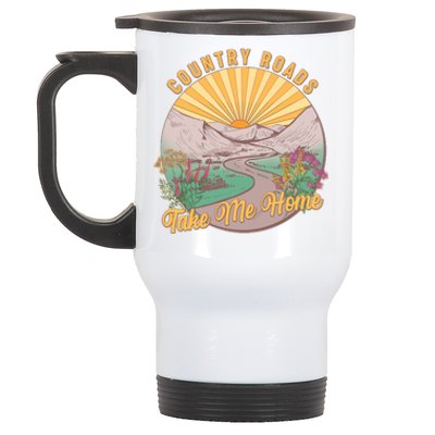 Vintage Country Roads Take Me Home  Stainless Steel Travel Mug