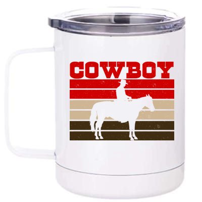 Vintage Cowboy Logo 12 oz Stainless Steel Tumbler Cup