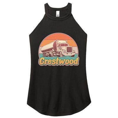 Vintage Crestwood Tanker Truck Women's Perfect Tri Rocker Tank