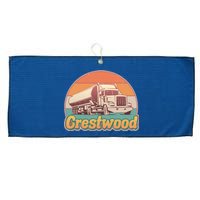 Vintage Crestwood Tanker Truck Large Microfiber Waffle Golf Towel