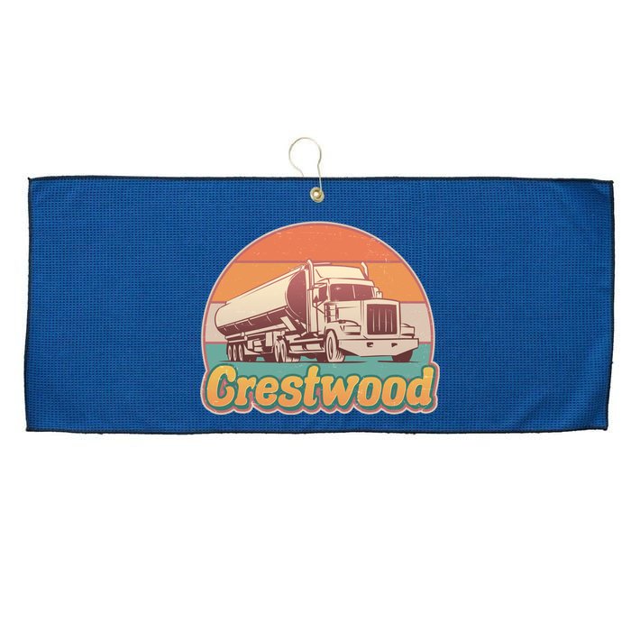 Vintage Crestwood Tanker Truck Large Microfiber Waffle Golf Towel