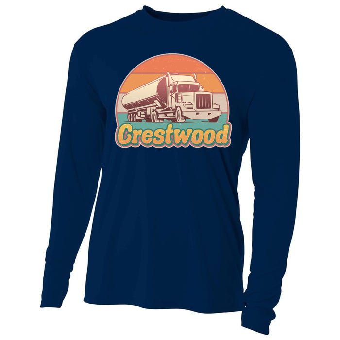 Vintage Crestwood Tanker Truck Cooling Performance Long Sleeve Crew