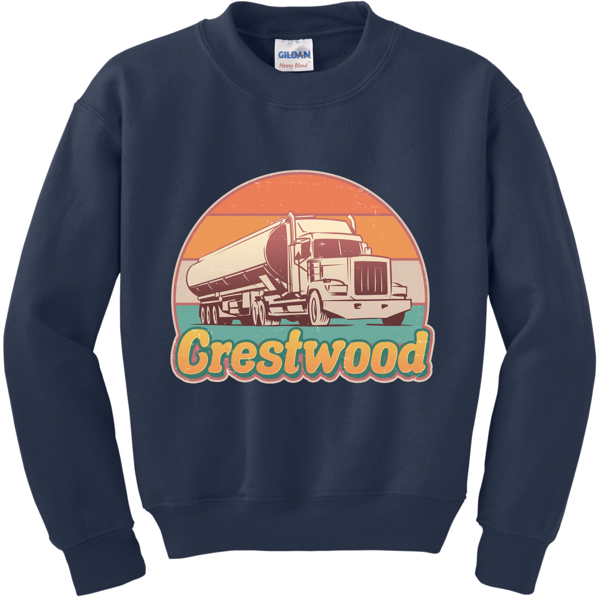 Vintage Crestwood Tanker Truck Kids Sweatshirt