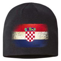 Vintage Croatia Flag Sustainable Beanie