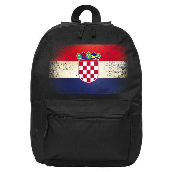 Vintage Croatia Flag 16 in Basic Backpack