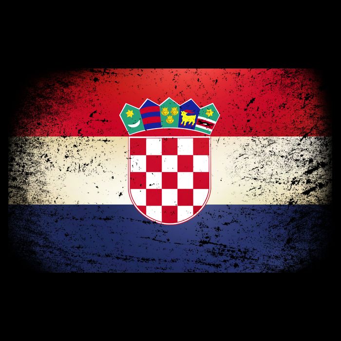 Vintage Croatia Flag Baby Bodysuit