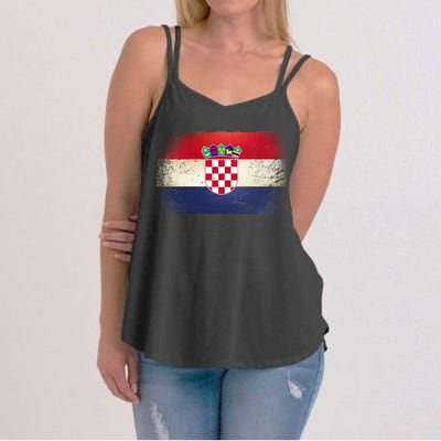 Vintage Croatia Flag Women's Strappy Tank