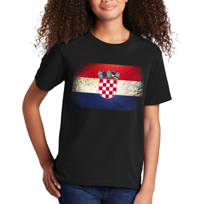 Vintage Croatia Flag Kids T-Shirt