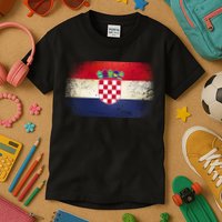 Vintage Croatia Flag Kids T-Shirt