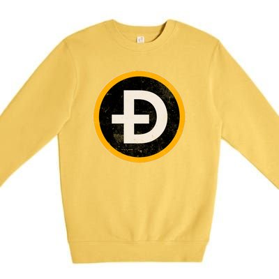 Vintage Crypto Dogecoin Premium Crewneck Sweatshirt