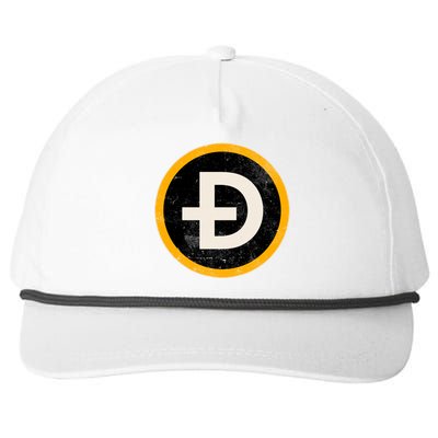 Vintage Crypto Dogecoin Snapback Five-Panel Rope Hat