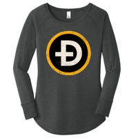 Vintage Crypto Dogecoin Women's Perfect Tri Tunic Long Sleeve Shirt