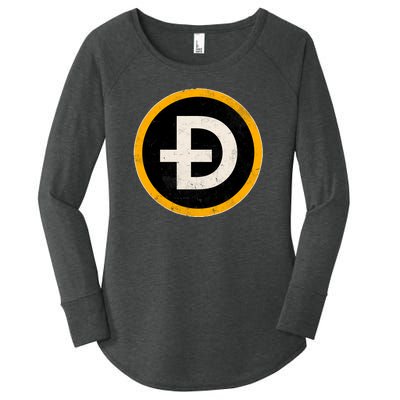 Vintage Crypto Dogecoin Women's Perfect Tri Tunic Long Sleeve Shirt