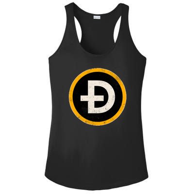 Vintage Crypto Dogecoin Ladies PosiCharge Competitor Racerback Tank