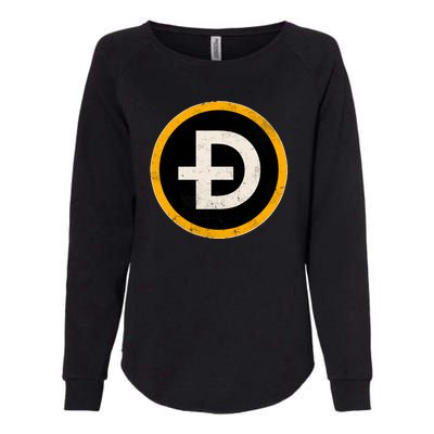 Vintage Crypto Dogecoin Womens California Wash Sweatshirt