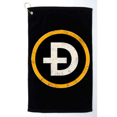 Vintage Crypto Dogecoin Platinum Collection Golf Towel