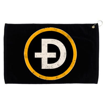 Vintage Crypto Dogecoin Grommeted Golf Towel