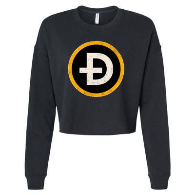 Vintage Crypto Dogecoin Cropped Pullover Crew