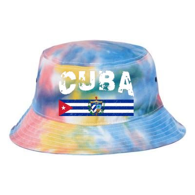 Vintage Cuba Emblem Cuban Flag Tie Dye Newport Bucket Hat