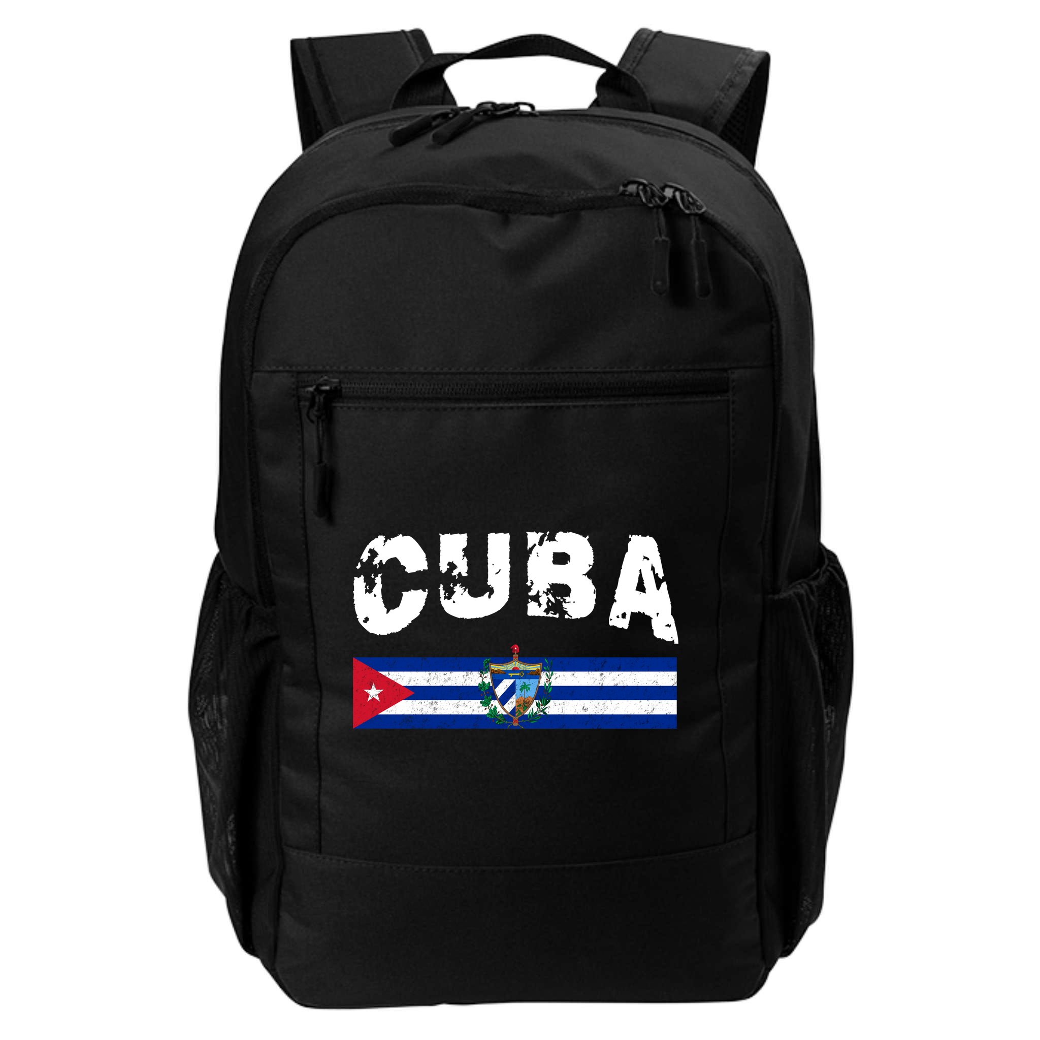 Vintage Cuba Emblem Cuban Flag Backpack