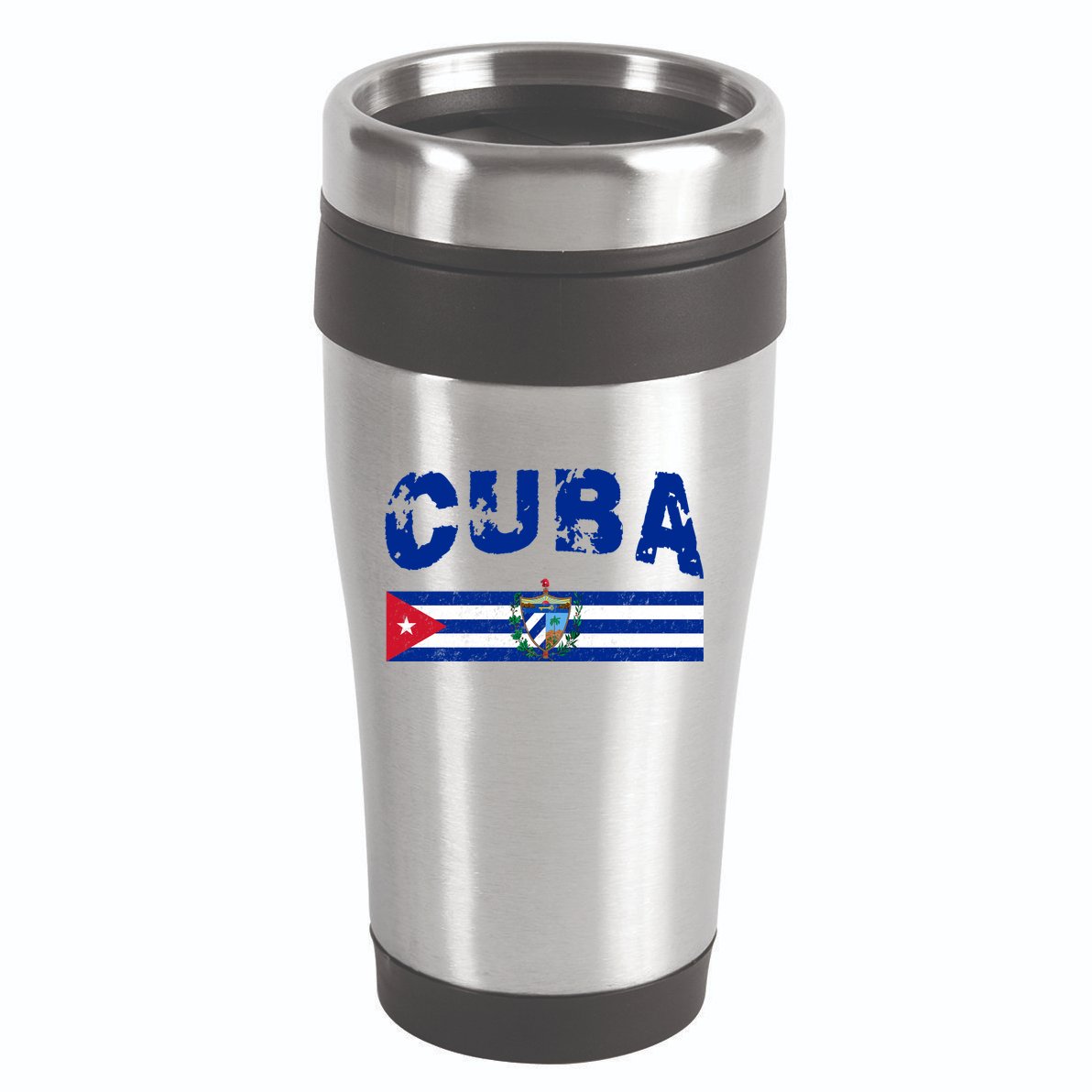 Vintage Cuba Emblem Cuban Flag 16oz Travel Tumbler