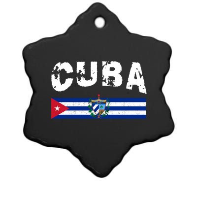 Vintage Cuba Emblem Cuban Flag Ceramic Star Ornament