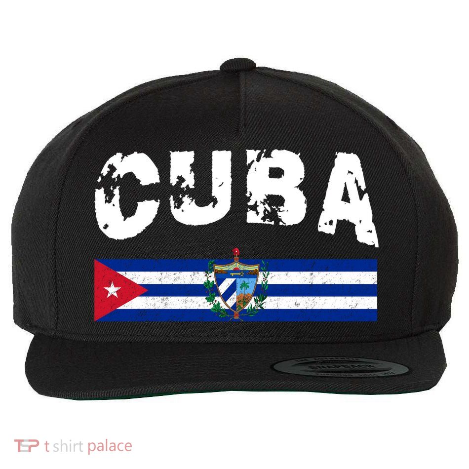 Vintage Cuba Emblem Cuban Flag Wool Snapback Cap
