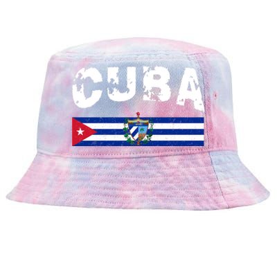 Vintage Cuba Emblem Cuban Flag Tie-Dyed Bucket Hat