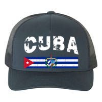 Vintage Cuba Emblem Cuban Flag Yupoong Adult 5-Panel Trucker Hat