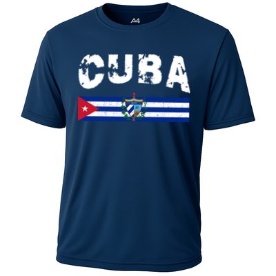 Vintage Cuba Emblem Cuban Flag Performance Shirt