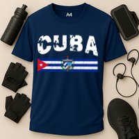 Vintage Cuba Emblem Cuban Flag Performance Shirt