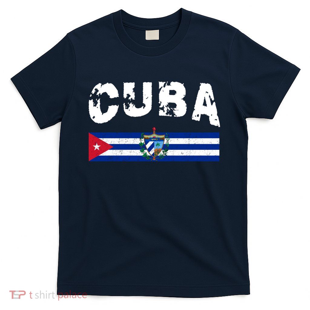Vintage Cuba Emblem Cuban Flag T-Shirt