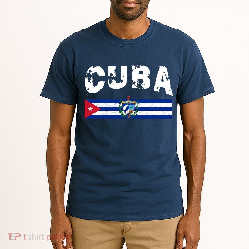 Vintage Cuba Emblem Cuban Flag Tall T-Shirt
