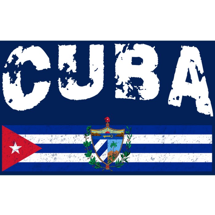 Vintage Cuba Emblem Cuban Flag Bumper Sticker