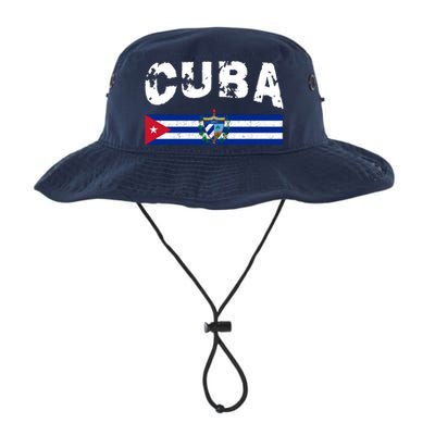 Vintage Cuba Emblem Cuban Flag Legacy Cool Fit Booney Bucket Hat