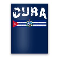 Vintage Cuba Emblem Cuban Flag Poster