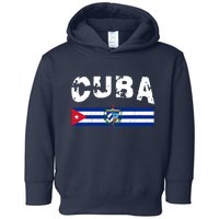 Vintage Cuba Emblem Cuban Flag Toddler Hoodie