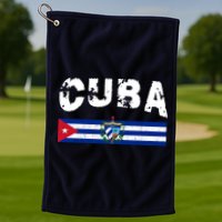 Vintage Cuba Emblem Cuban Flag Golf Towel