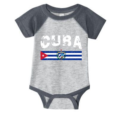 Vintage Cuba Emblem Cuban Flag Infant Baby Jersey Bodysuit