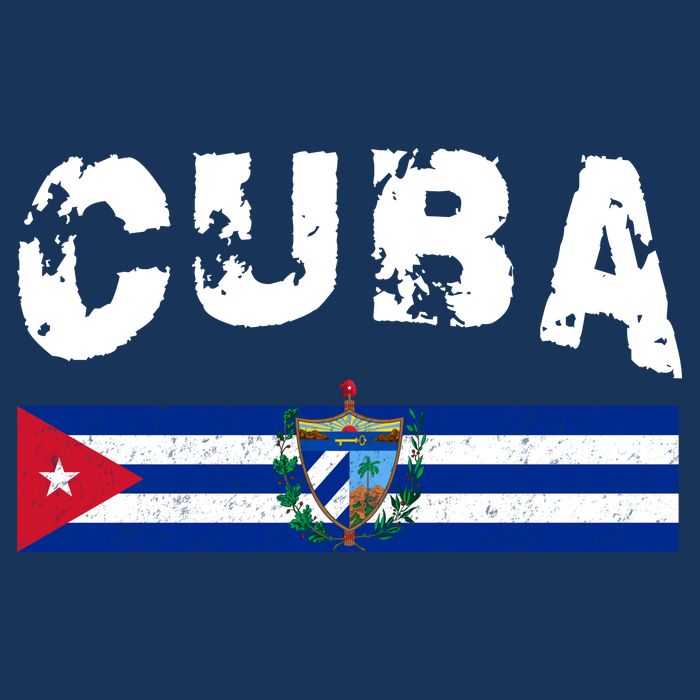 Vintage Cuba Emblem Cuban Flag Women's V-Neck T-Shirt