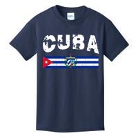 Vintage Cuba Emblem Cuban Flag Kids T-Shirt